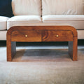Solid Wood Darcy Coffee Table, 2-Drawers, Chestnut