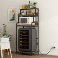 Vintage 4-Tier Mini Fridge Stand with Storage