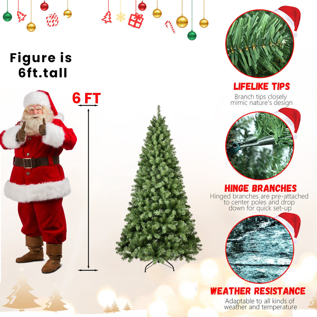 7ft Pre-Lit PVC Christmas Tree with 400 UL Lights