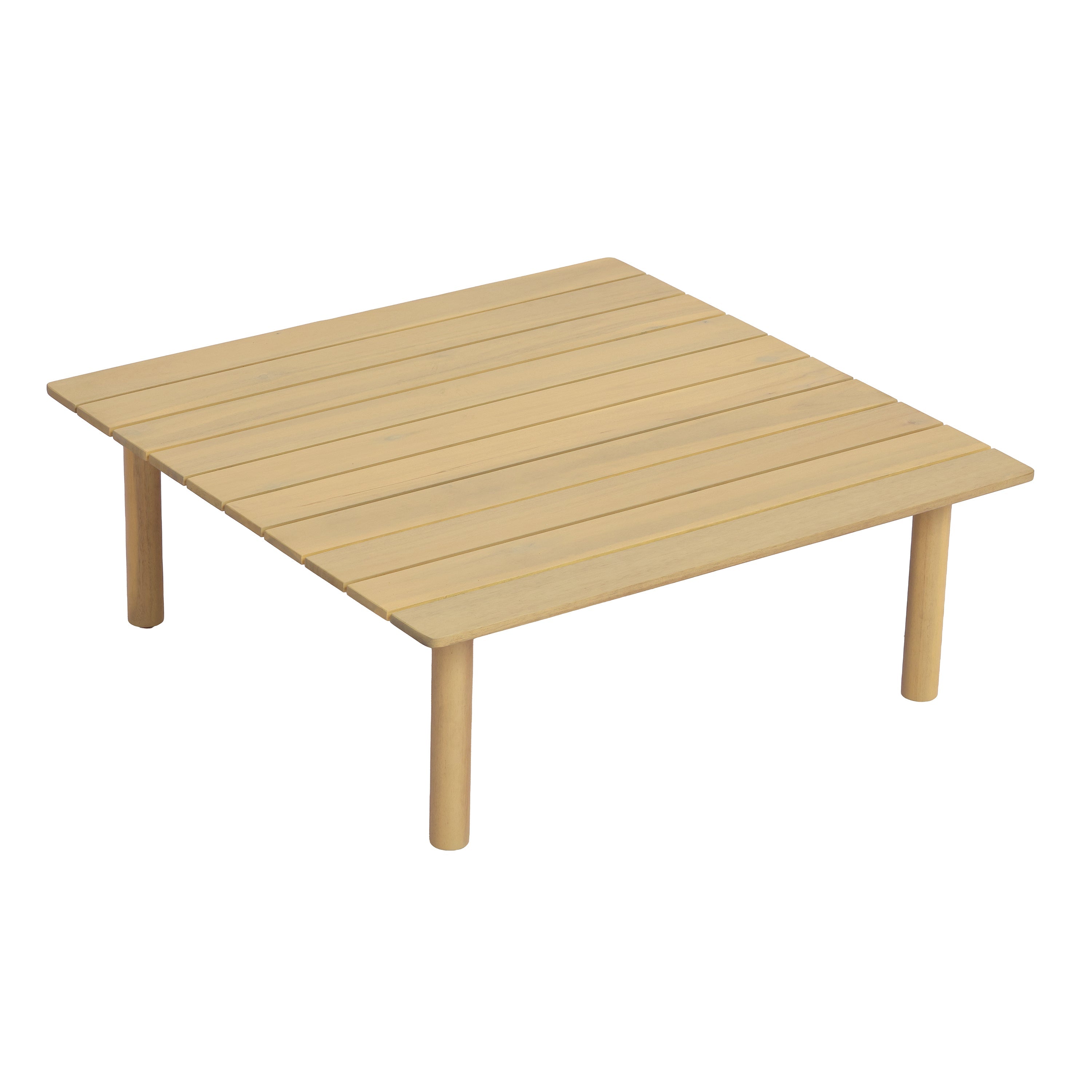 Acacia Wood Outdoor Square Coffee Table
