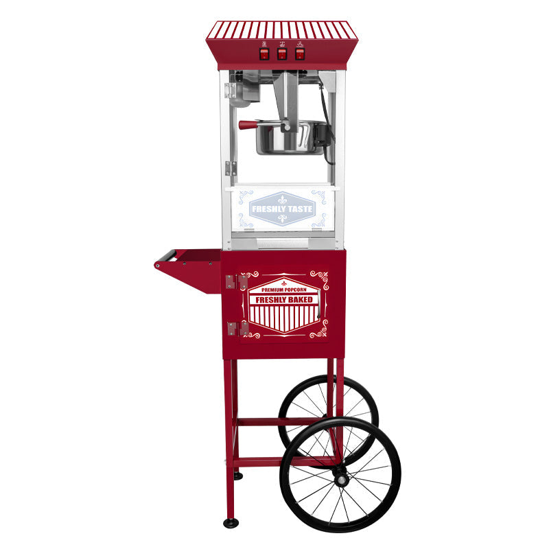 XH-P831-P Movie Theater-Style Popcorn Machine Maker with Cart