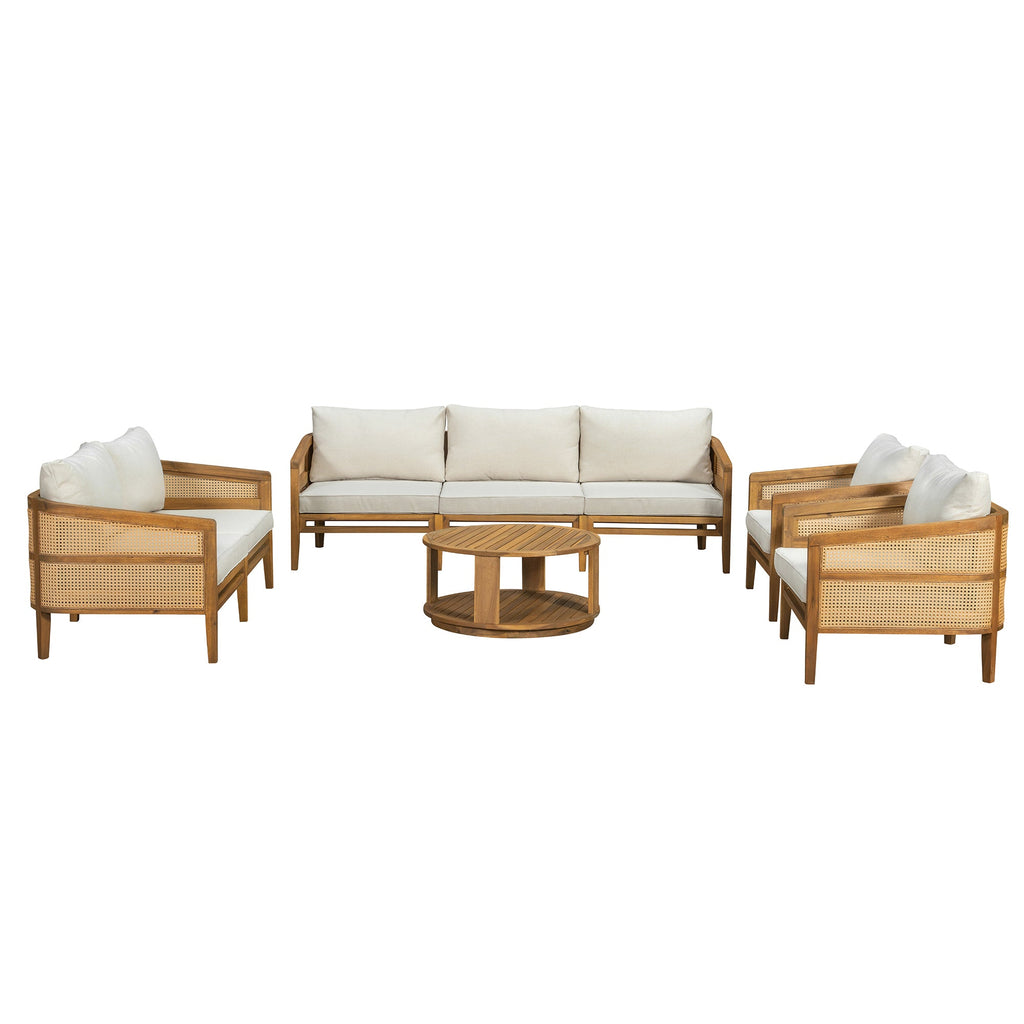 TOPMAX 5-Piece Acacia Wood Patio Furniture Set