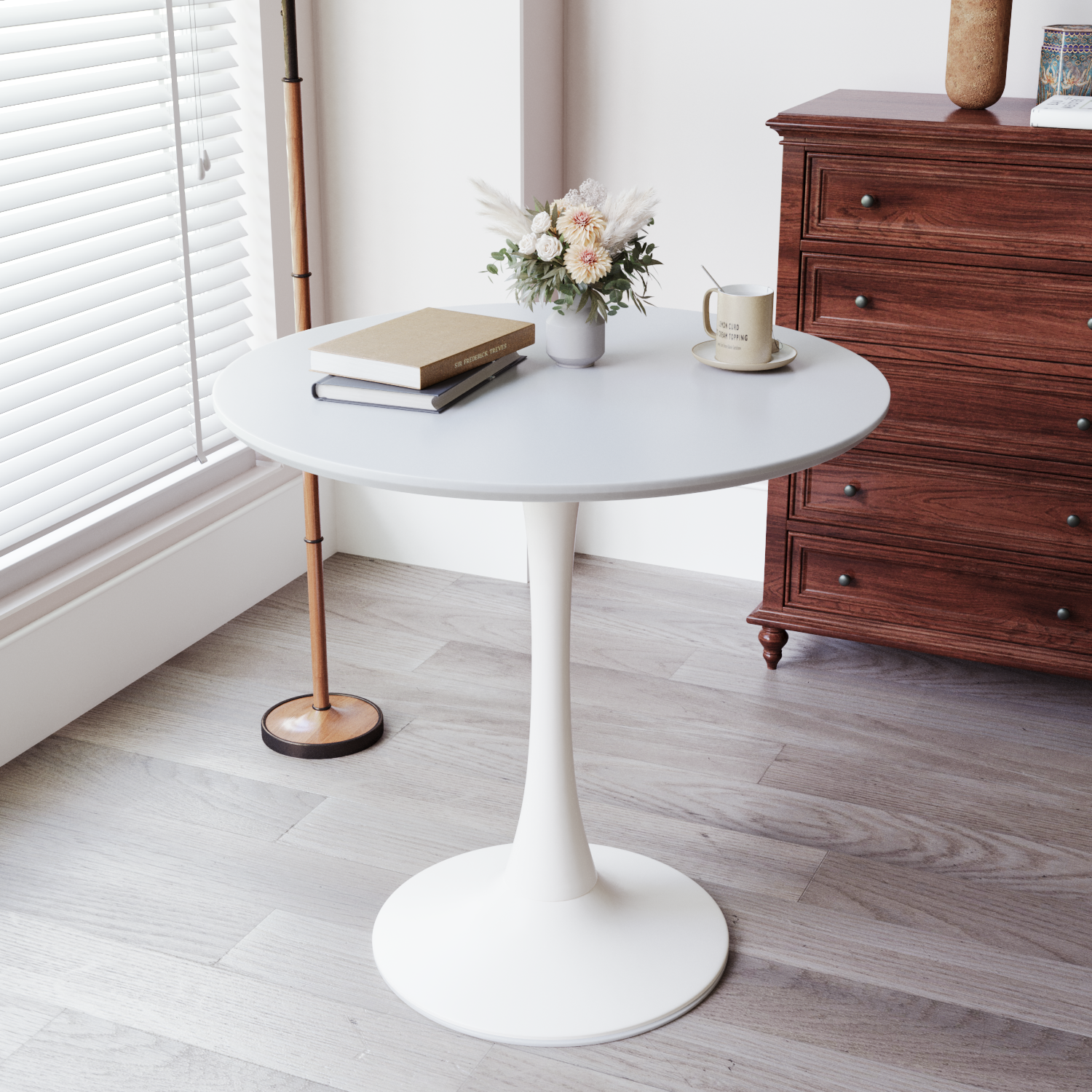 31.5" White Dining Table