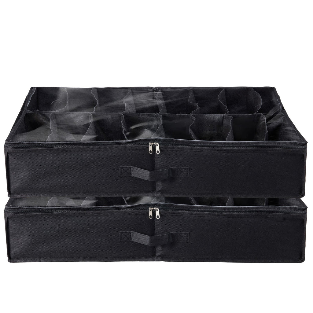 Sturdy Under Bed Shoe Storage Organizer, Set of 2