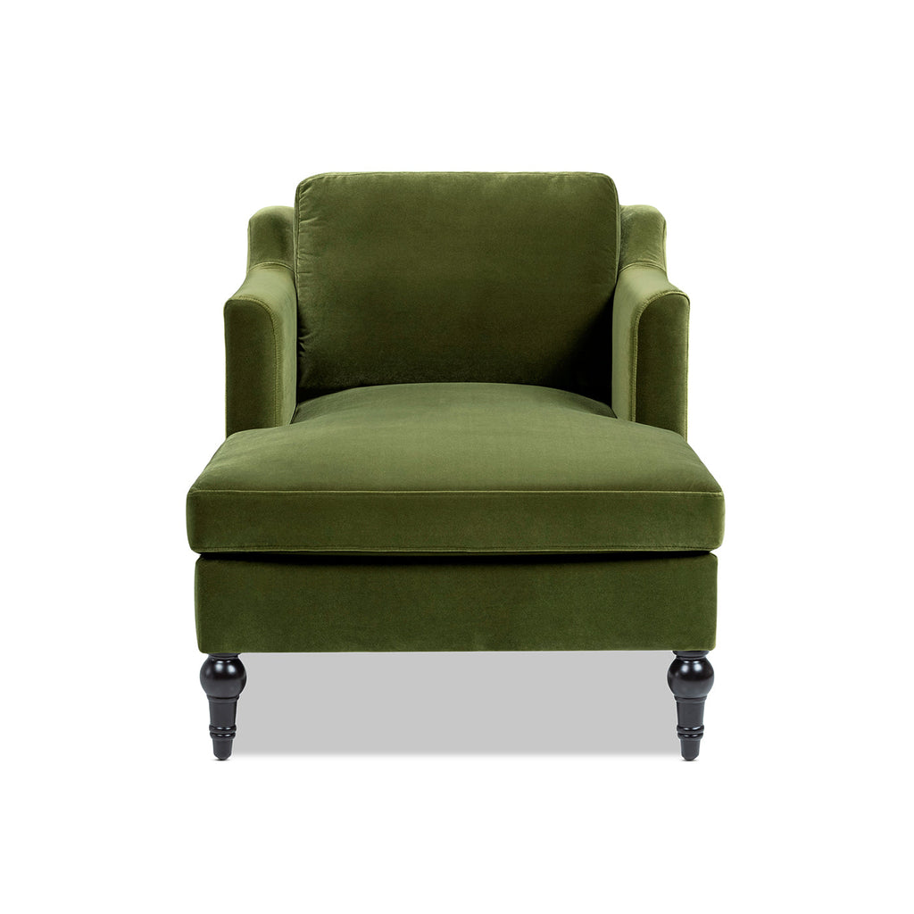 Josephine 60" Upholstered Chaise Lounge in Olive