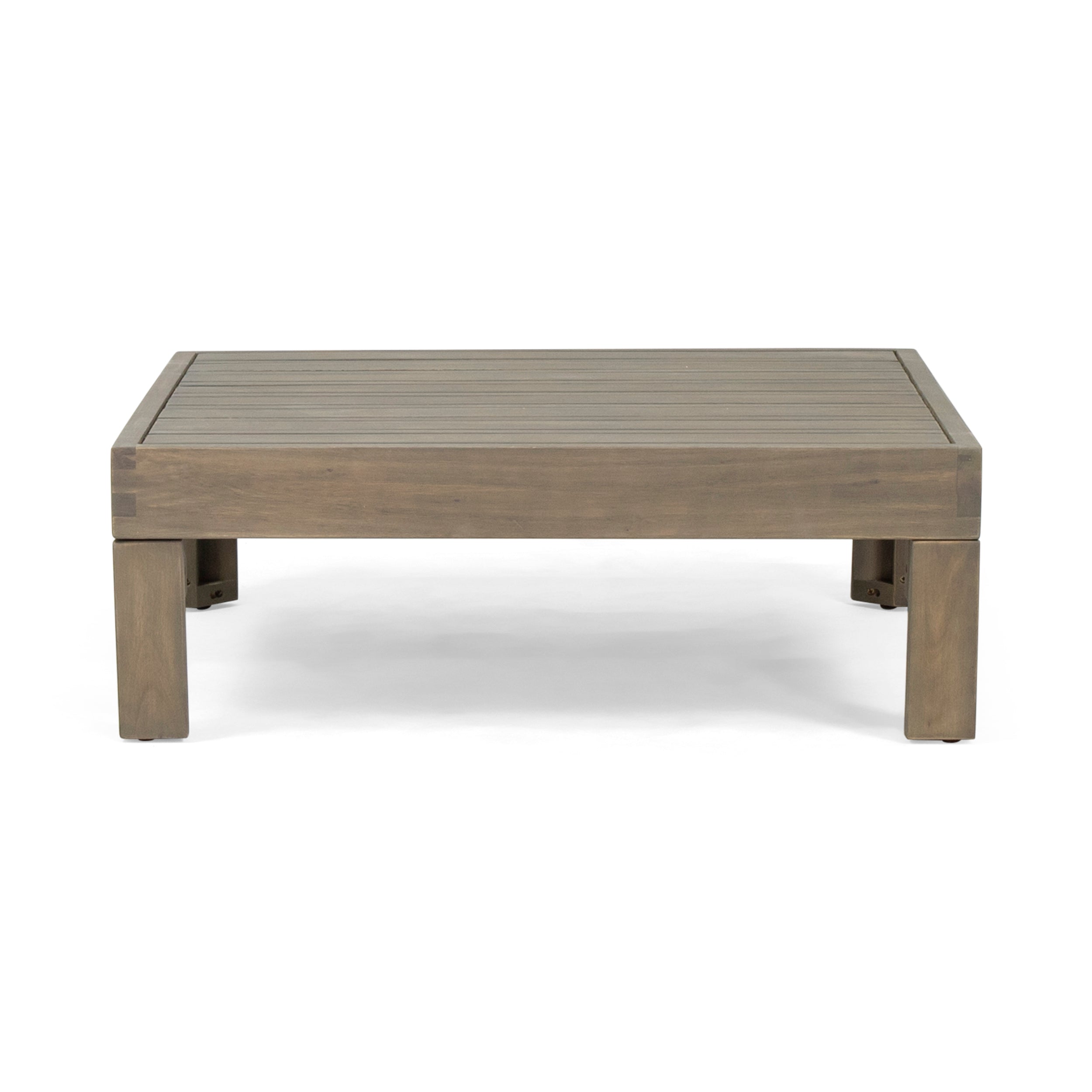 OANA Outdoor Wooden Sectional Set with Cushions, White