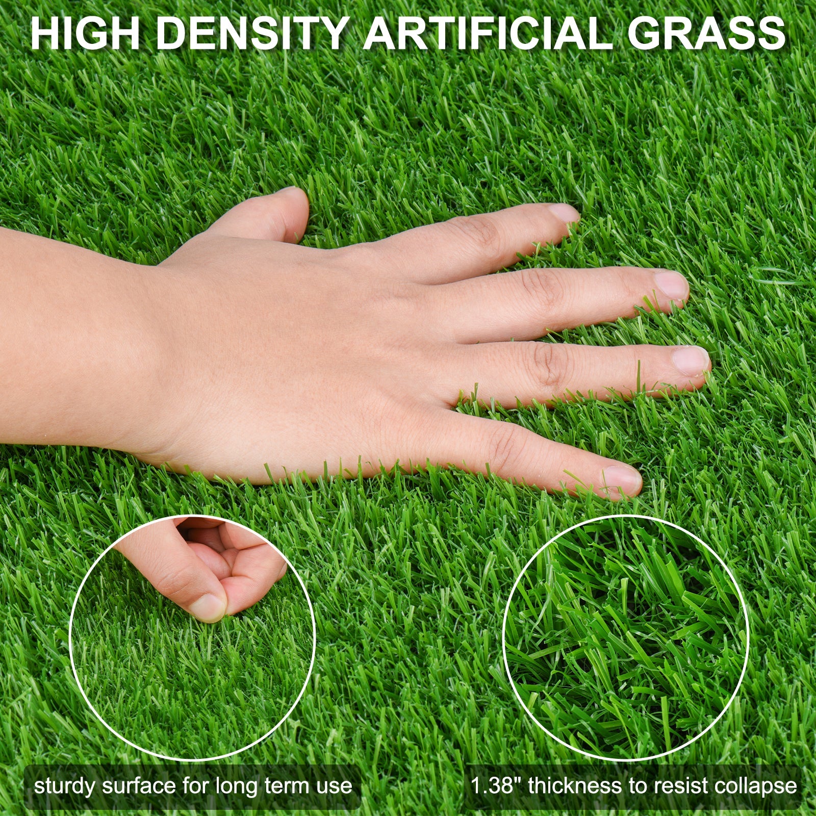 5FT x 10FT Outdoor Artificial Grass Runner Rug