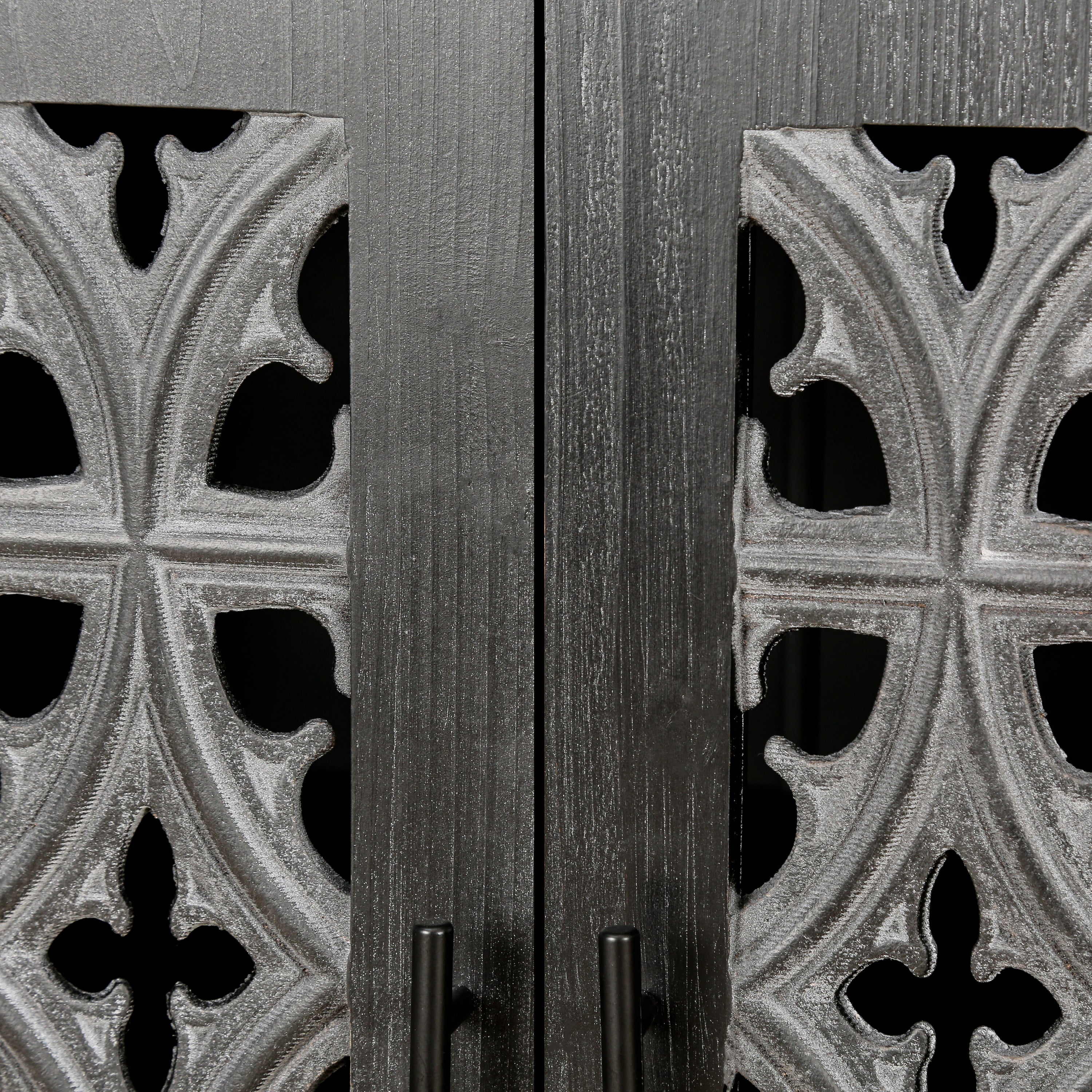 Hollow Four Door Antique Cabinet, American Country Style