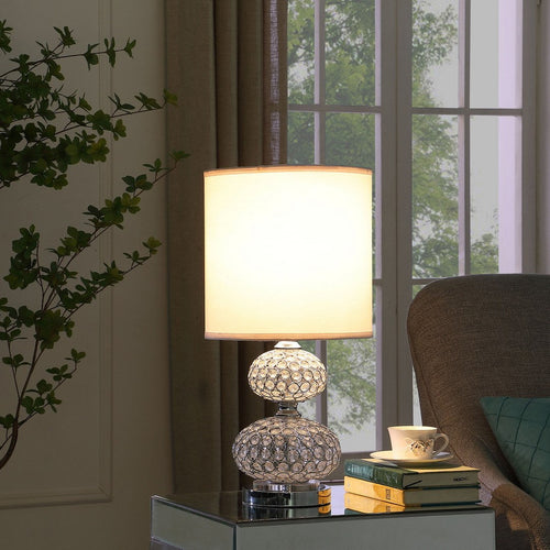 24" Chrome Filigree Cage Table Lamp