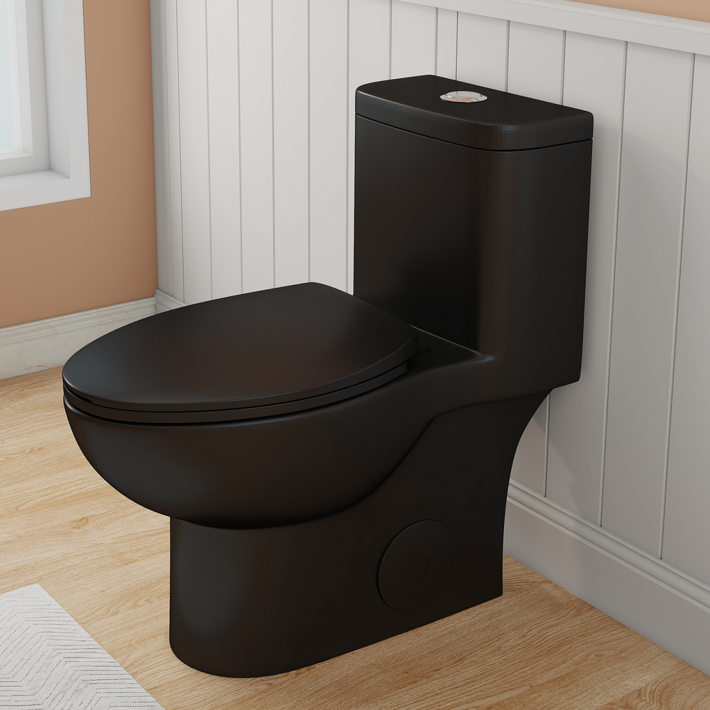 Tornado Flush One-Piece Toilet with Comfort Chair Seat
