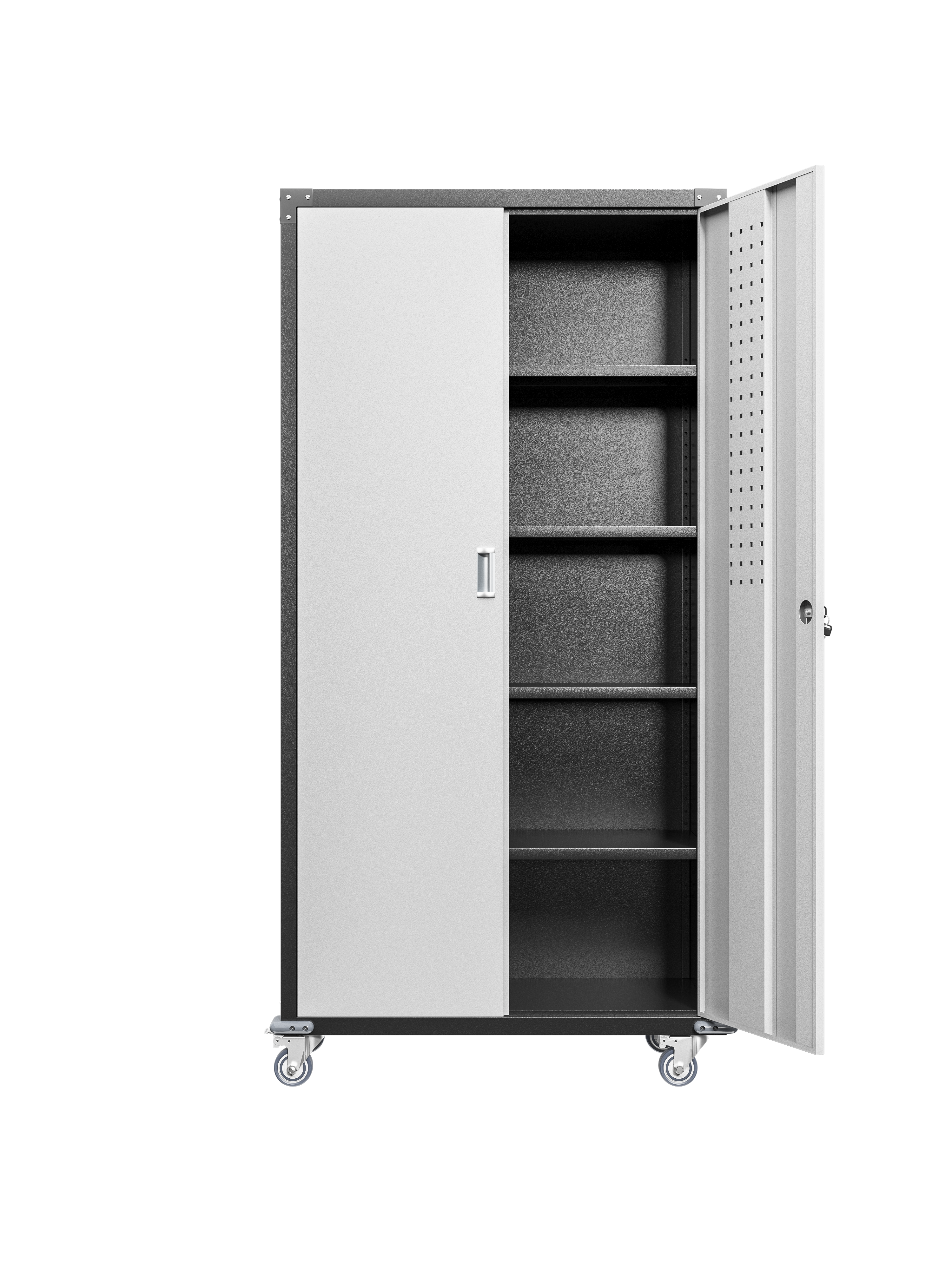 Garage Storage Cabinets with Locking Doors and 4 Adjustable Shelves