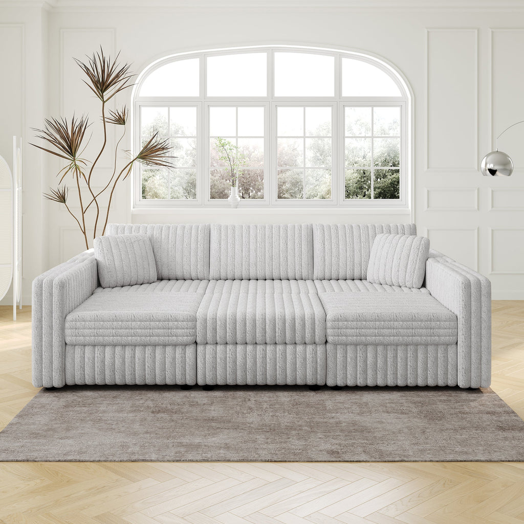 106.3" U-Shaped 6-Person Sofa with Ottoman