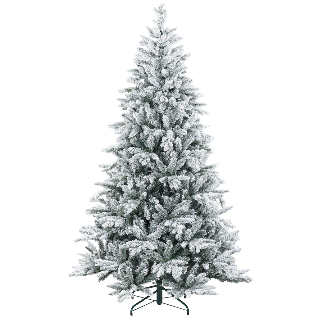 HOMCOM 7ft Snow Flocked Artificial Christmas Tree