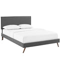 Amaris Queen Platform Bed with Round Splayed Legs