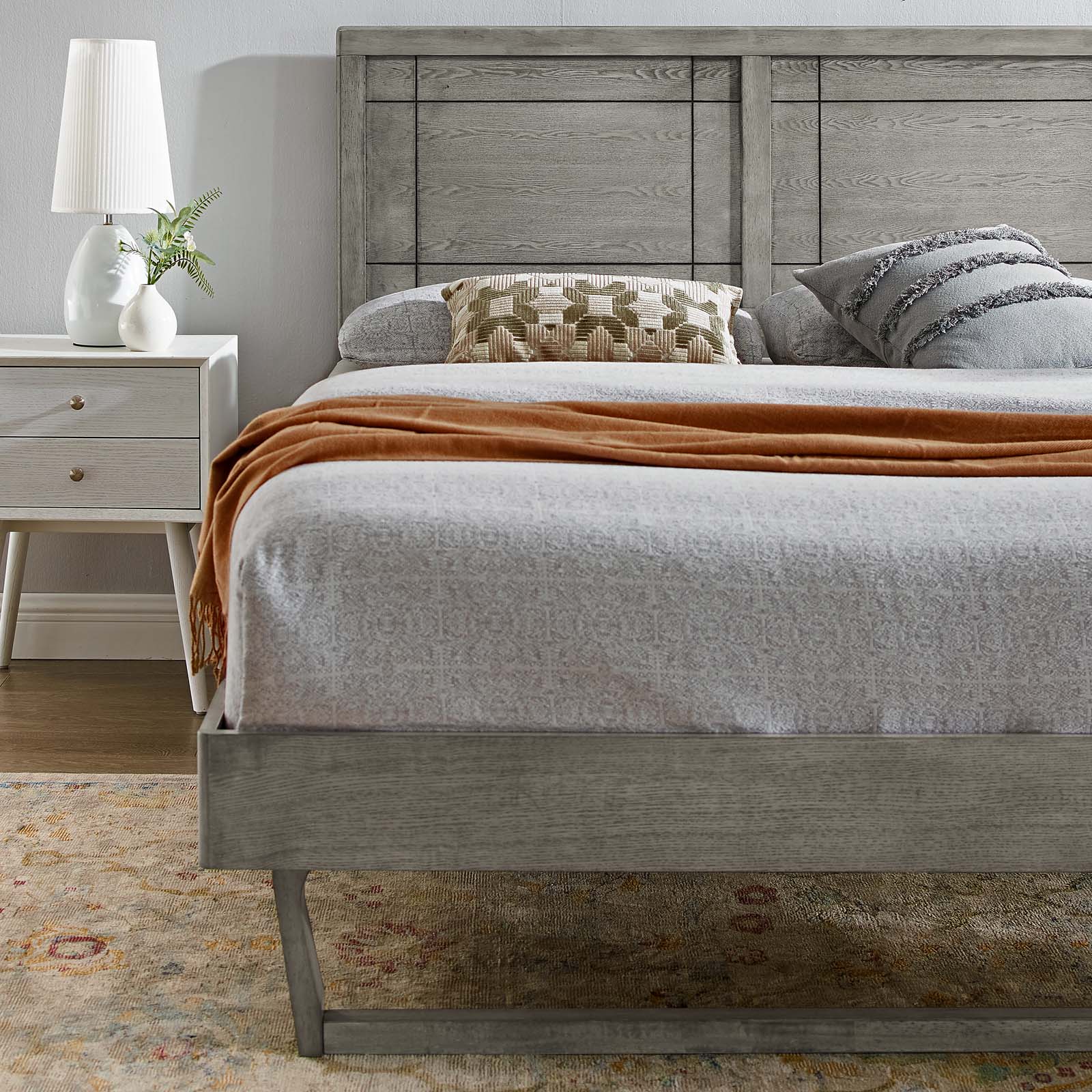 Marlee Wood Full Platform Bed With Angular Frame by Modway