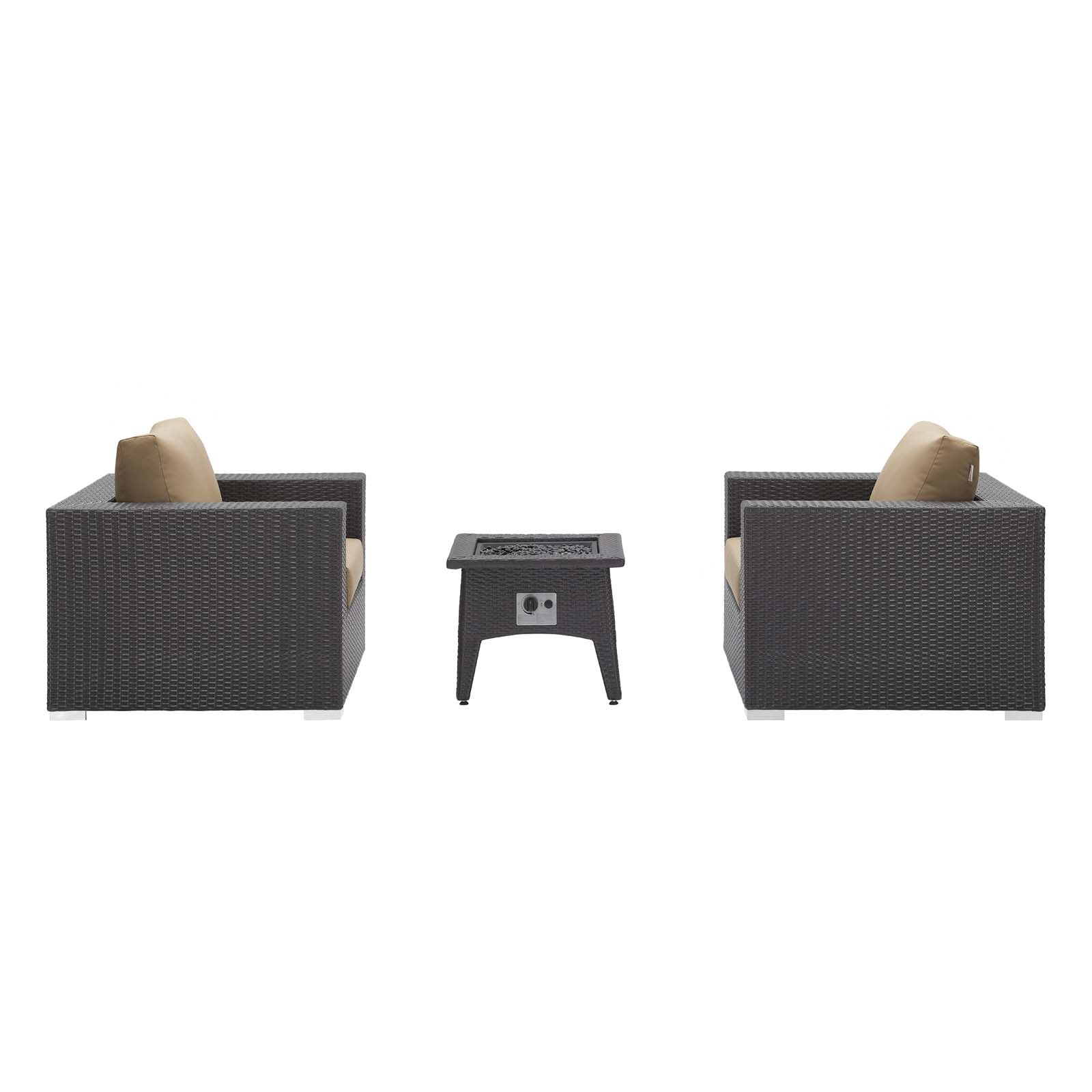 Convene 3 Piece Set Outdoor Patio with Fire Pit by Modway