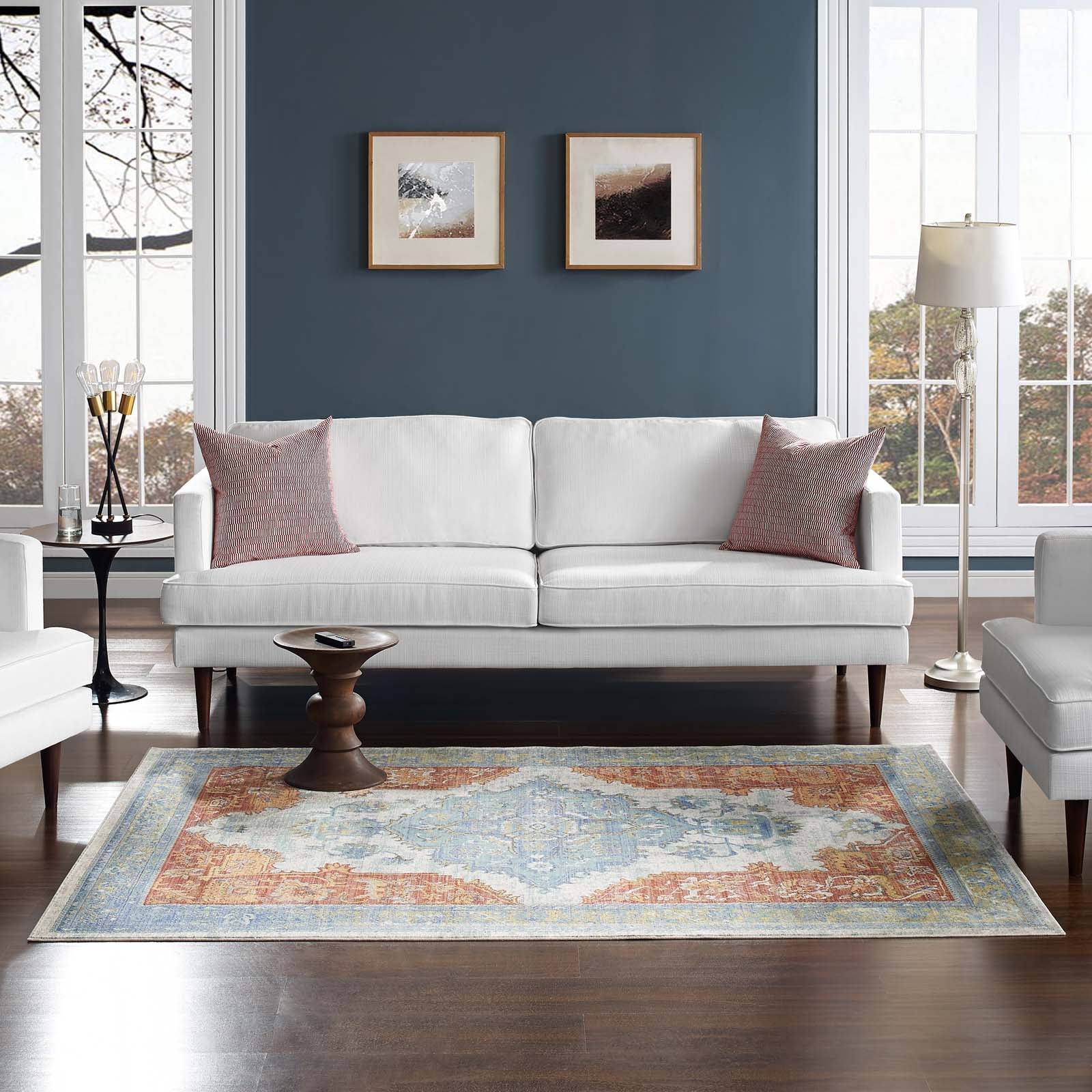 Citlali Distressed Southwestern Aztec 8x10 Area Rug by Modway
