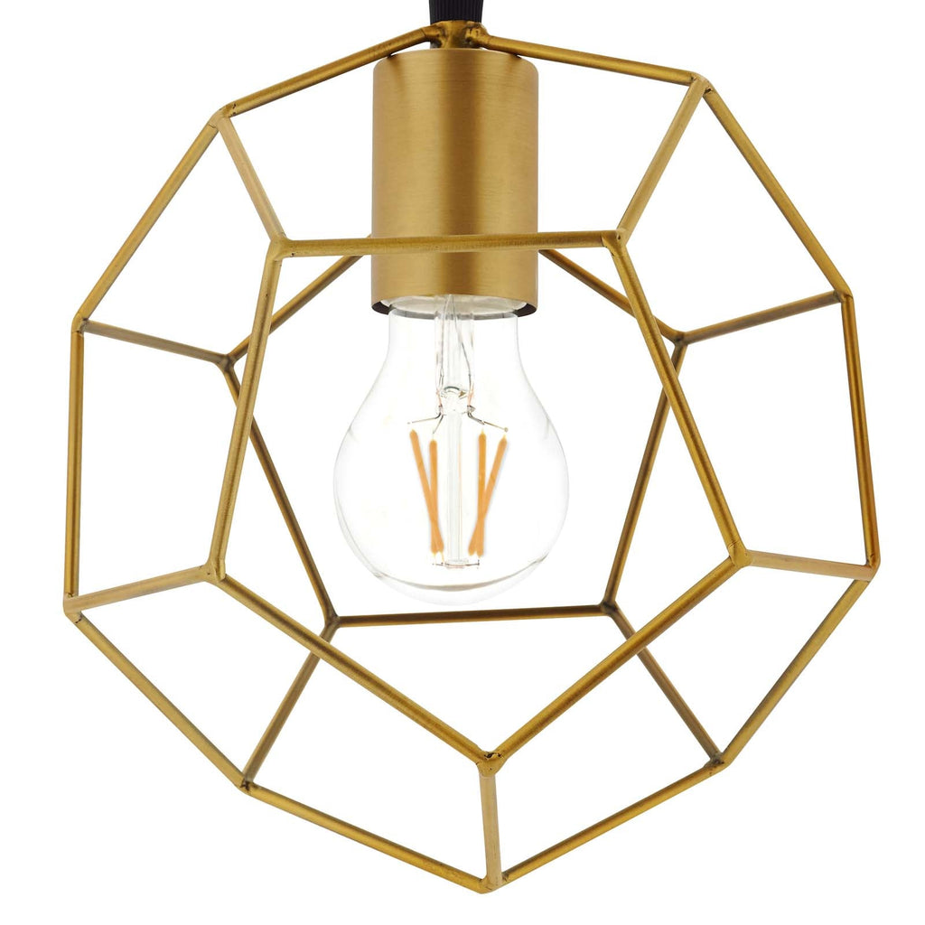 Pique Gold Metal Ceiling Fixture by Modway
