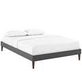Tessie Fabric Full Bed Frame with Squared Tapered Legs by Modway