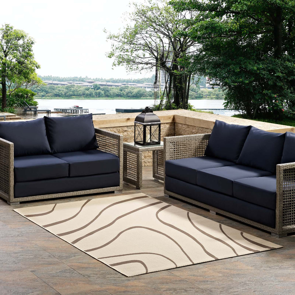 Surge Swirl Abstract Indoor and Outdoor 8x10 Area Rug by Modway