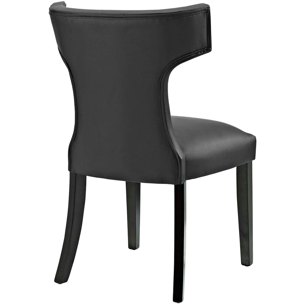 Curve Vinyl Dining Side Chair Set of 2 by Modway