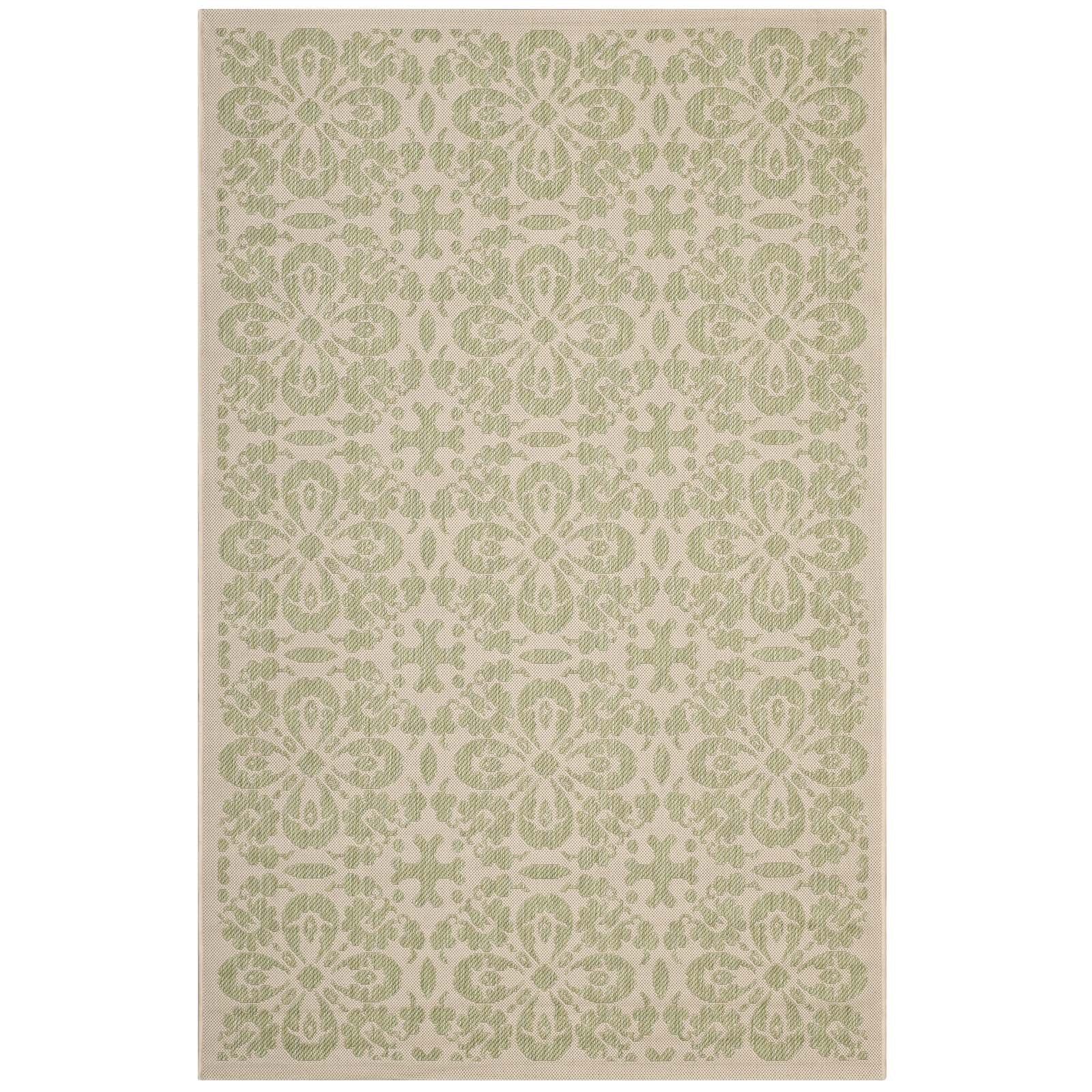 Ariana Vintage Floral Trellis Indoor and Outdoor 5x8 Area Rug by Modway
