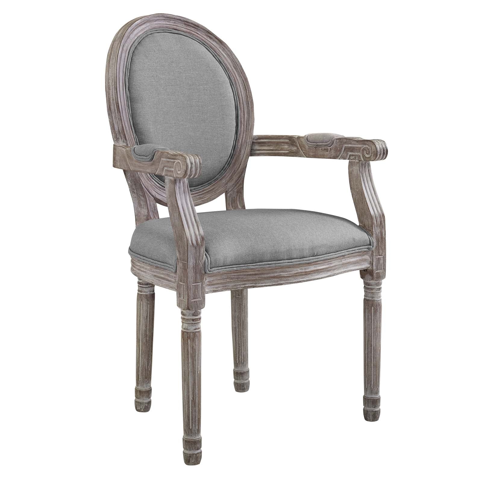 Emanate Vintage French Upholstered Fabric Dining Armchair by Modway