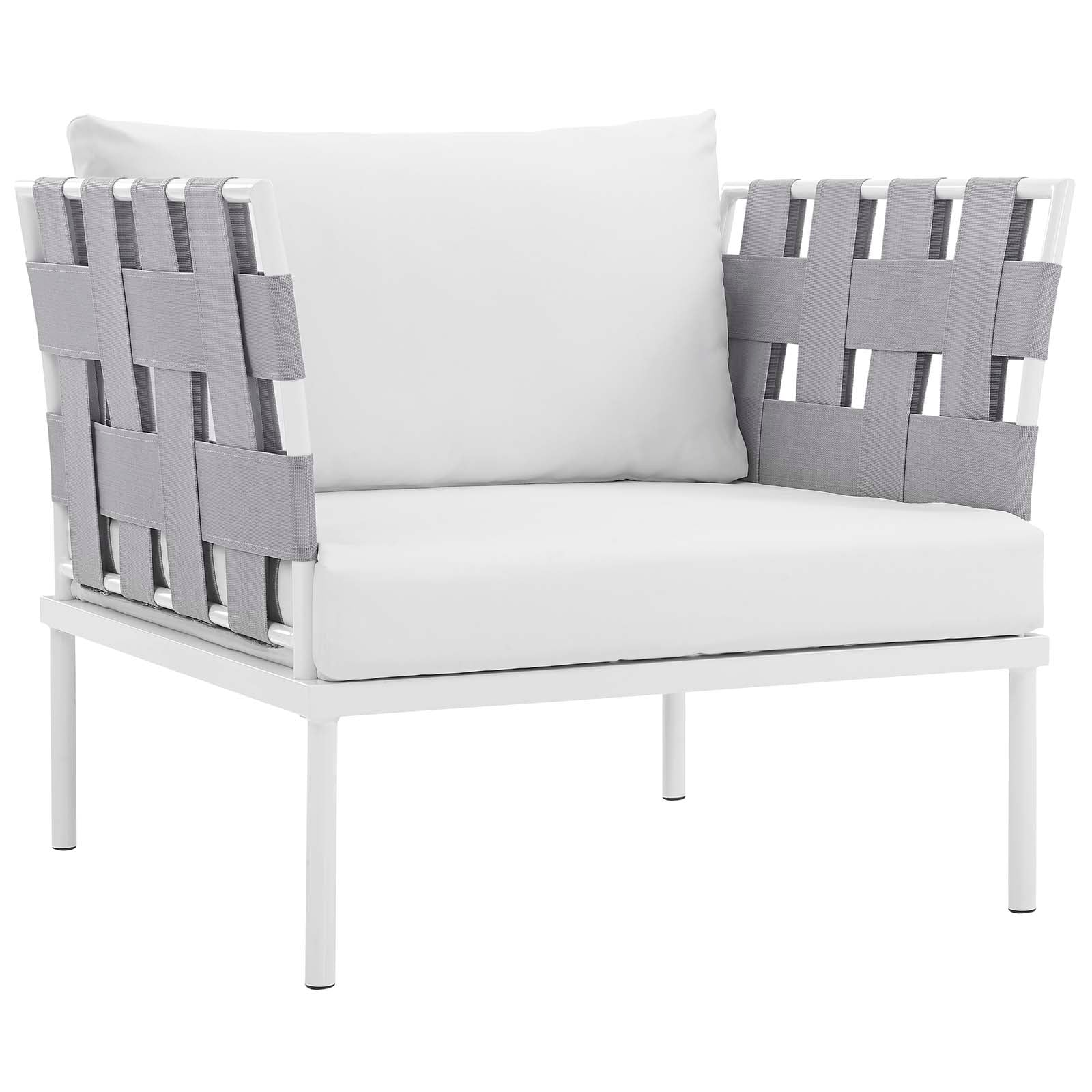 Harmony 5Piece Outdoor Patio Aluminum Sectional Sofa Set by Modway