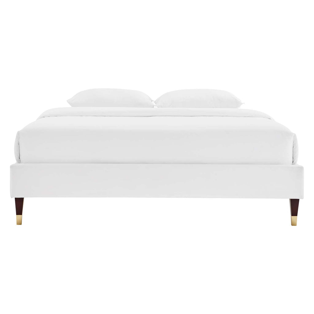 Harlow Performance Velvet King Platform Bed Frame by Modway