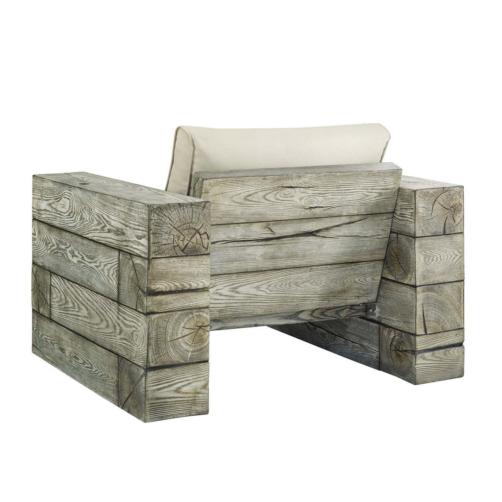 Manteo Rustic Coastal Outdoor Patio Sunbrella¨ 4 Piece Set