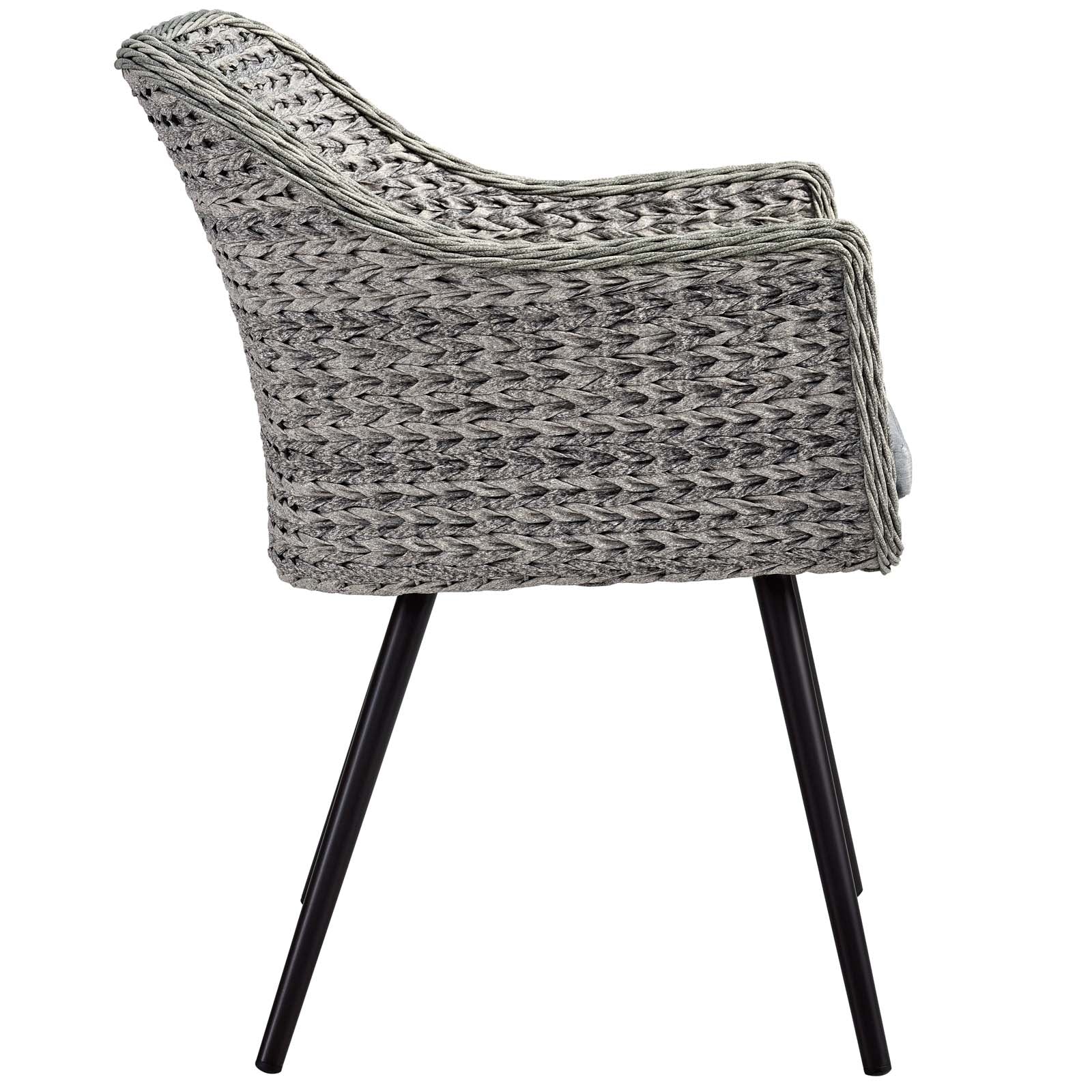 Endeavor Outdoor Patio Wicker Rattan Dining Armchair Set of 2 by Modway
