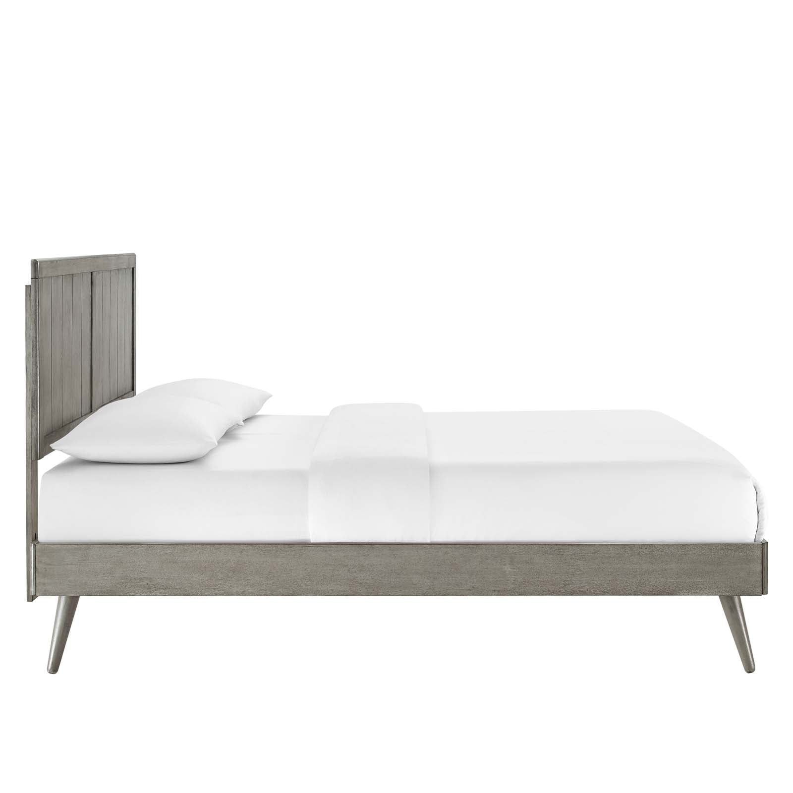 Alana Wood King Platform Bed With Splayed Legs by Modway