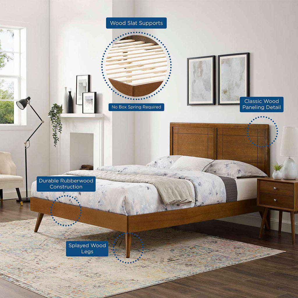 Marlee Wood Full Platform Bed With Splayed Legs by Modway