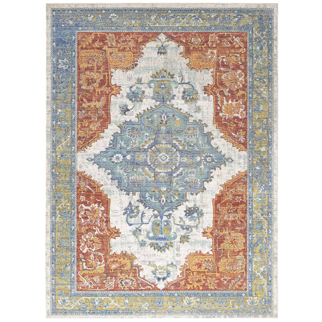 Citlali Distressed Southwestern Aztec 4x6 Area Rug by Modway