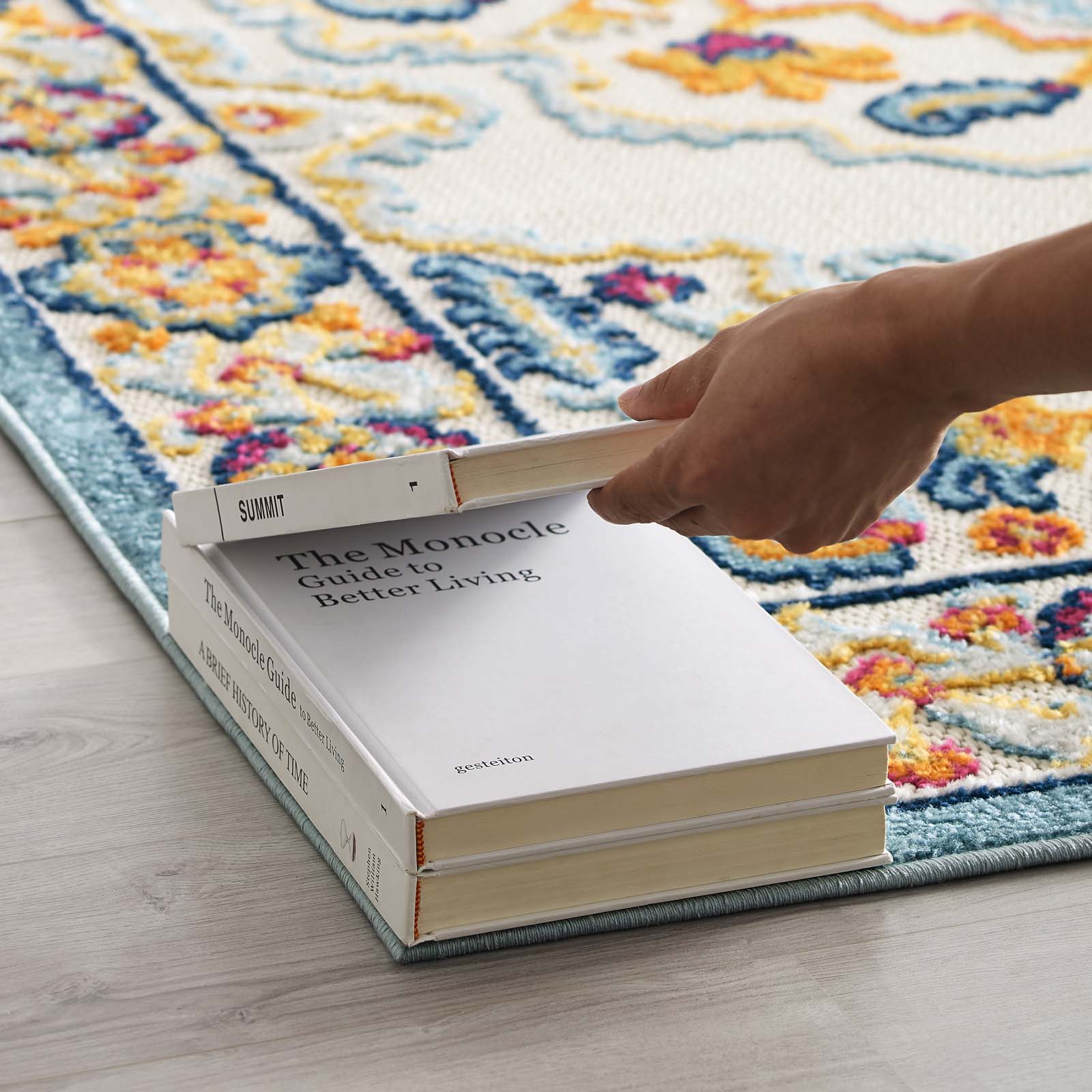 Reflect Ansel Distressed Floral Vintage Medallion 8x10 Indoor and Outdoor Area Rug by Modway