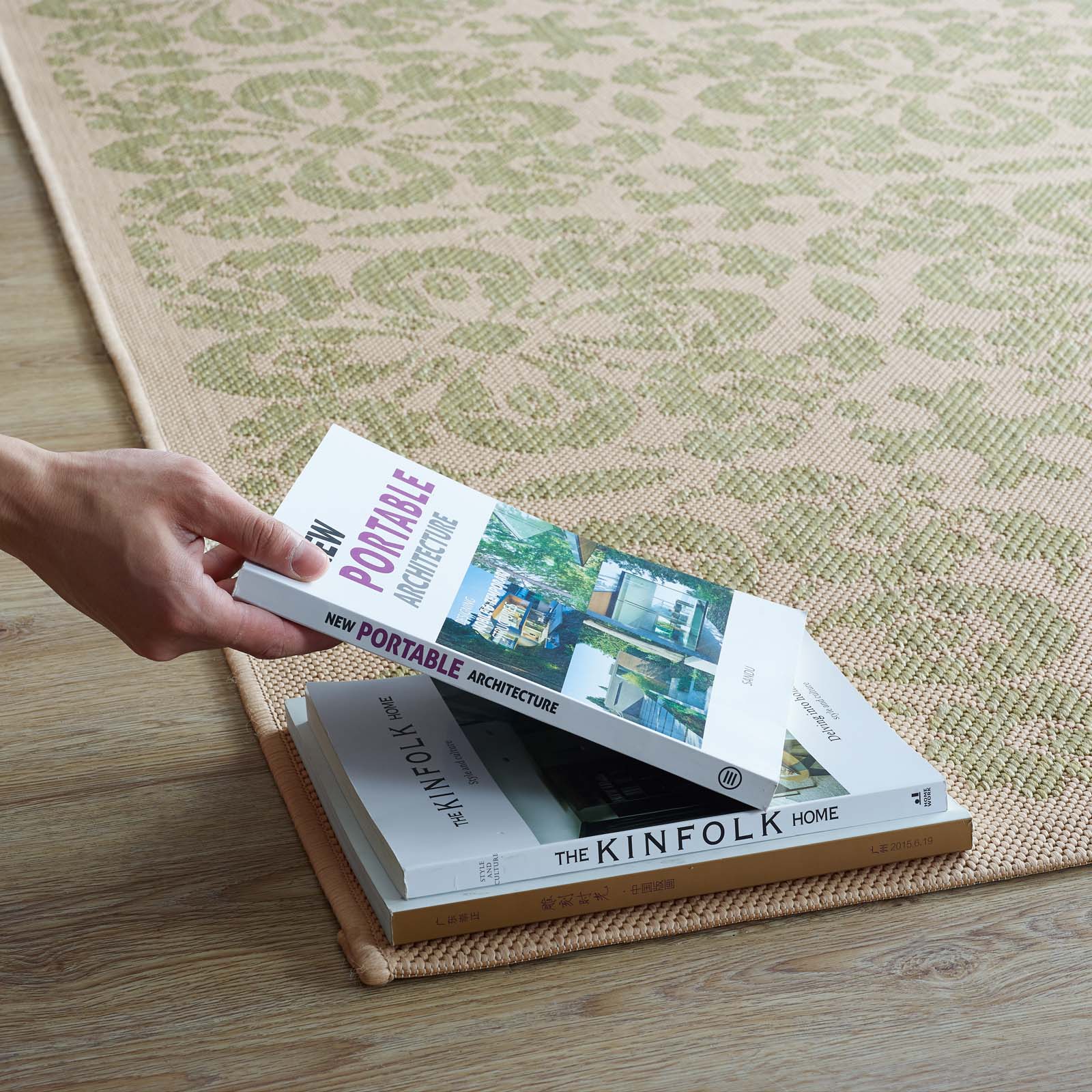 Ariana Vintage Floral Trellis Indoor and Outdoor 5x8 Area Rug by Modway