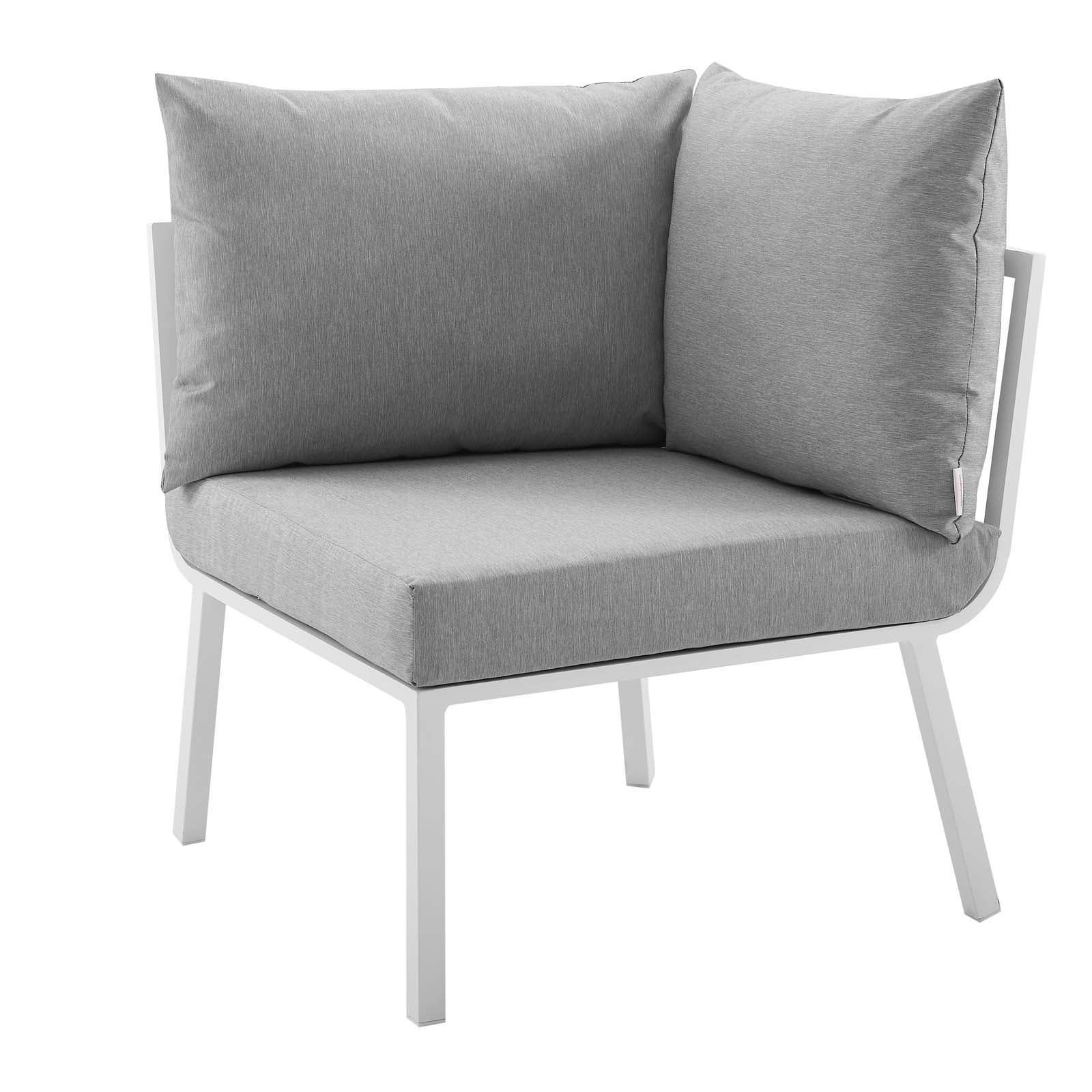Riverside Outdoor Patio Aluminum Corner Chair by Modway
