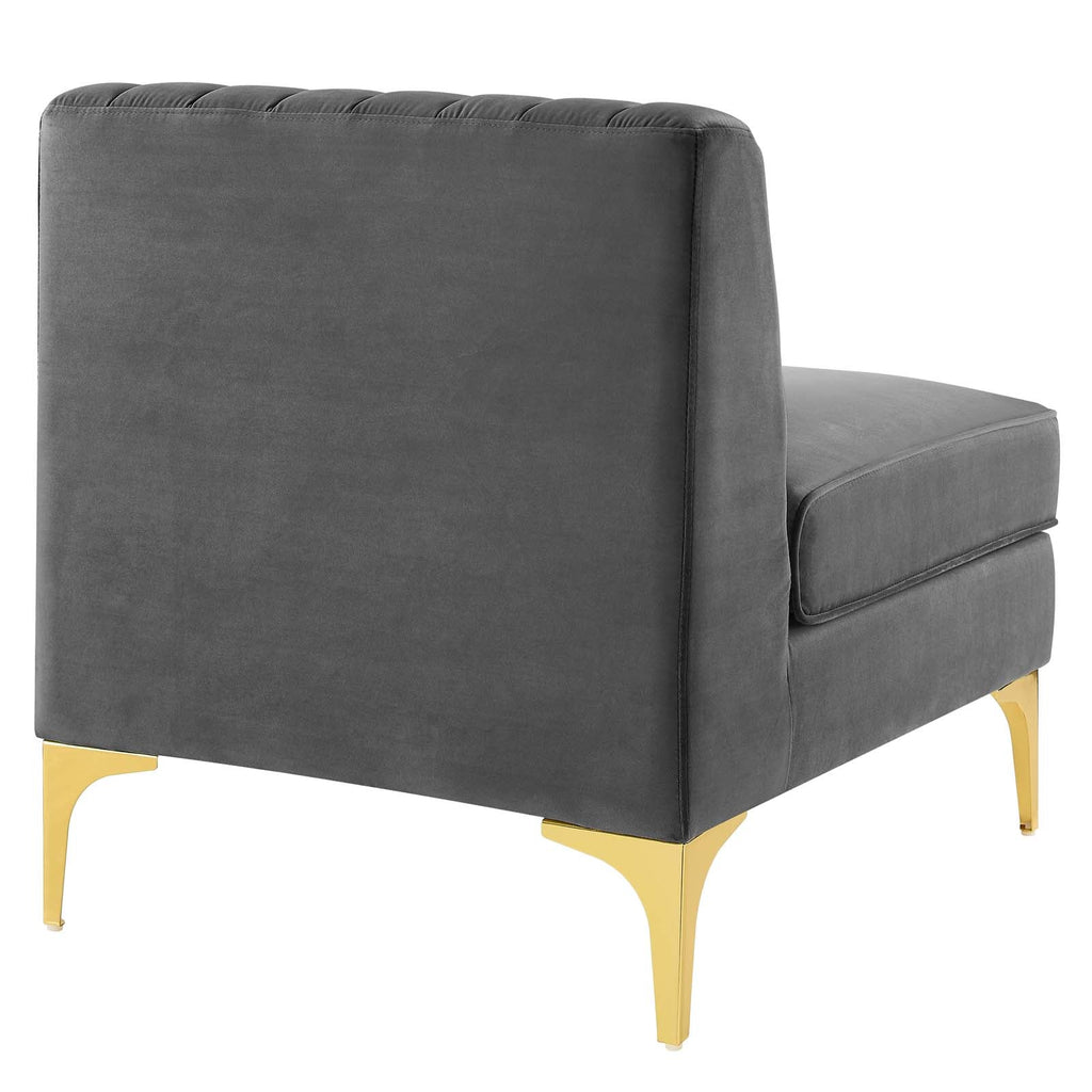 Triumph 4-Piece Channel Tufted Performance Velvet Sectional Sofa by Modway