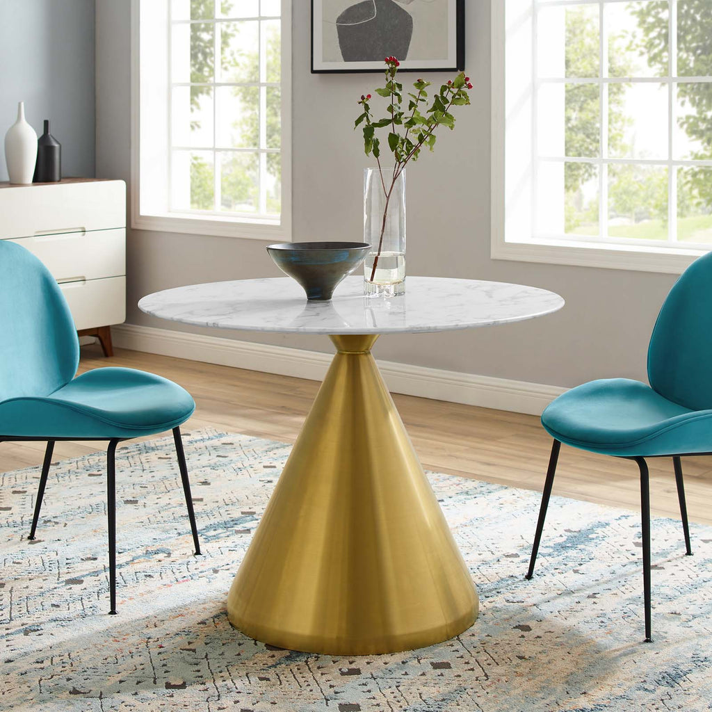 Tupelo 40" Artificial Marble Dining Table by Modway