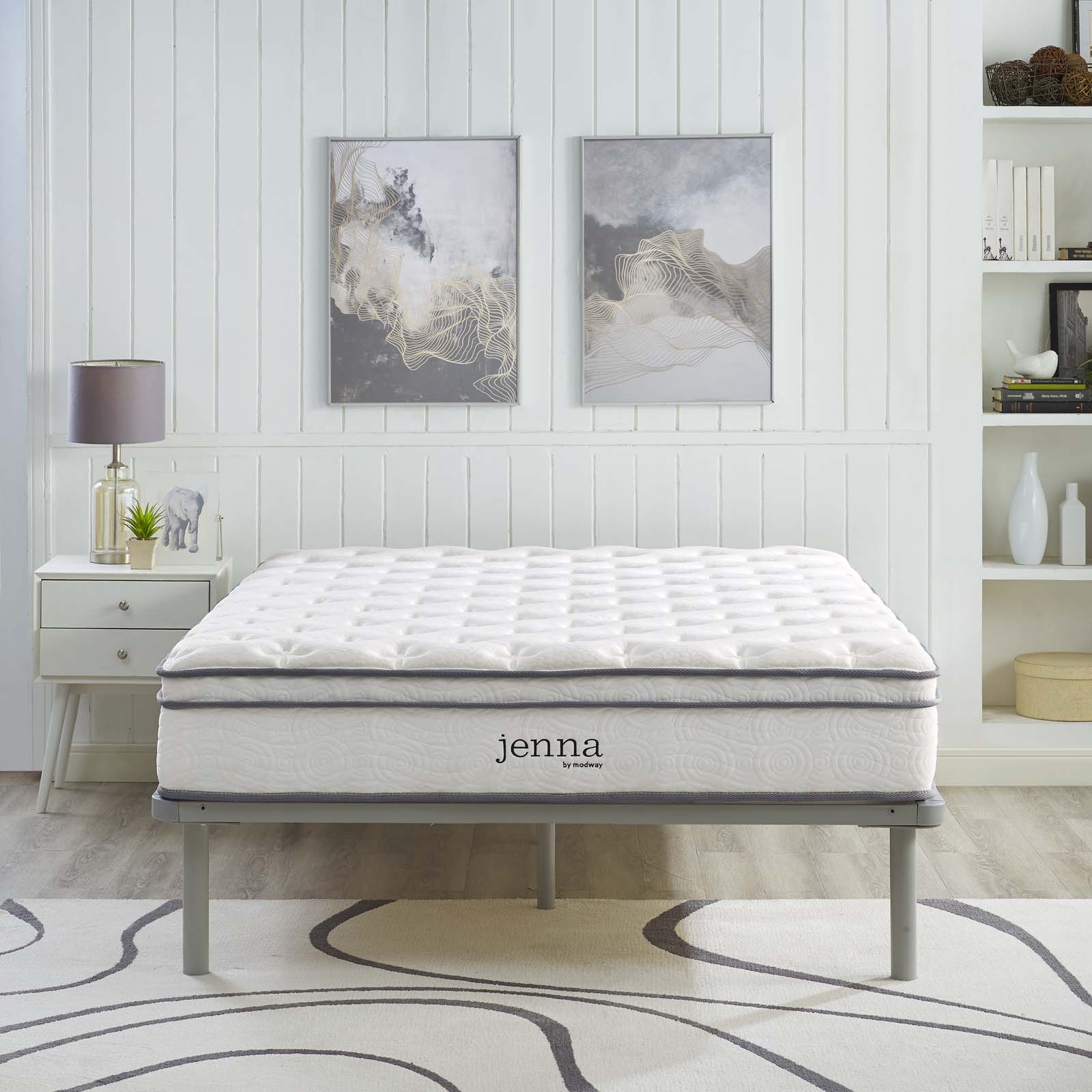 Jenna 10" Innerspring and Foam Queen Mattress by Modway