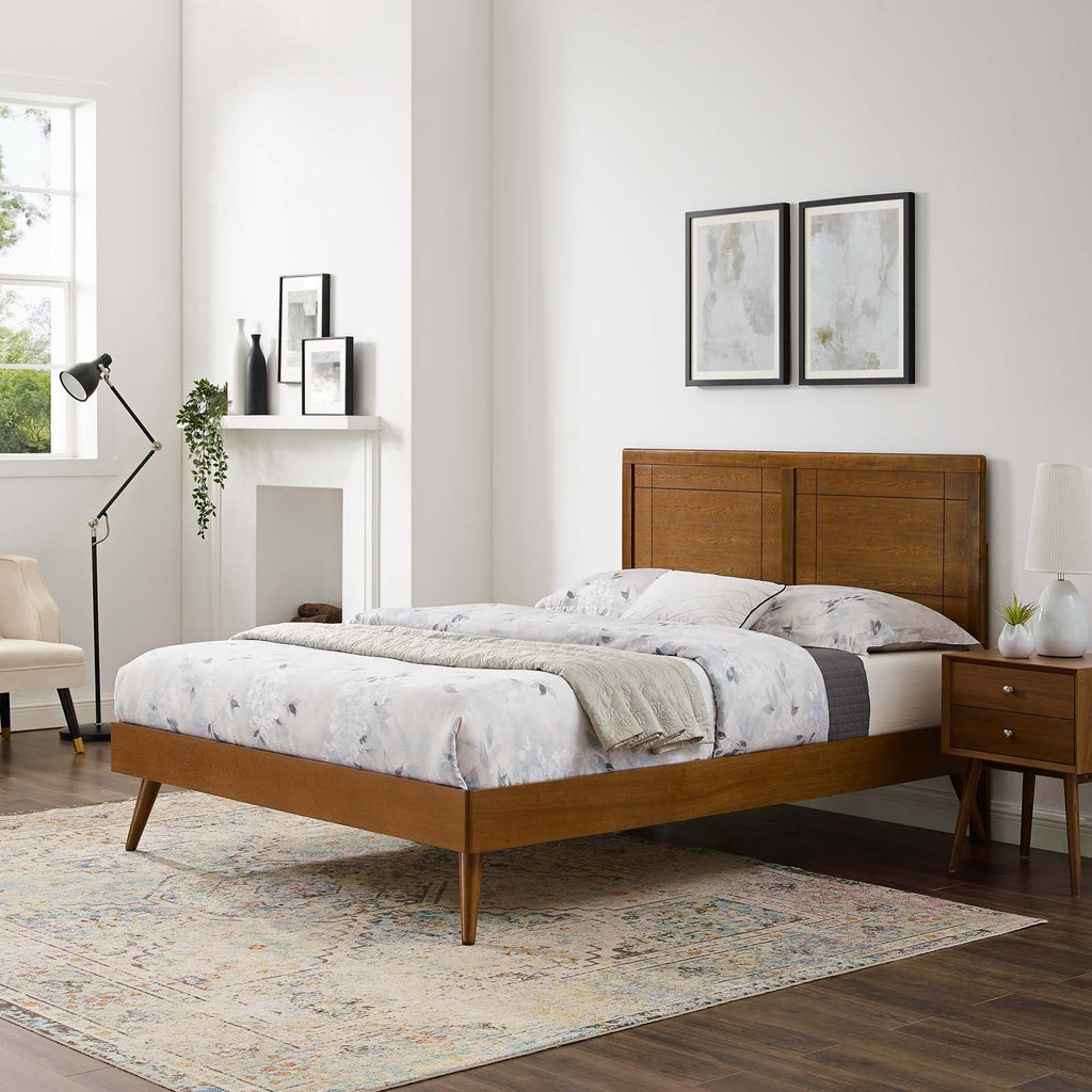 Marlee Wood King Platform Bed With Splayed Legs by Modway