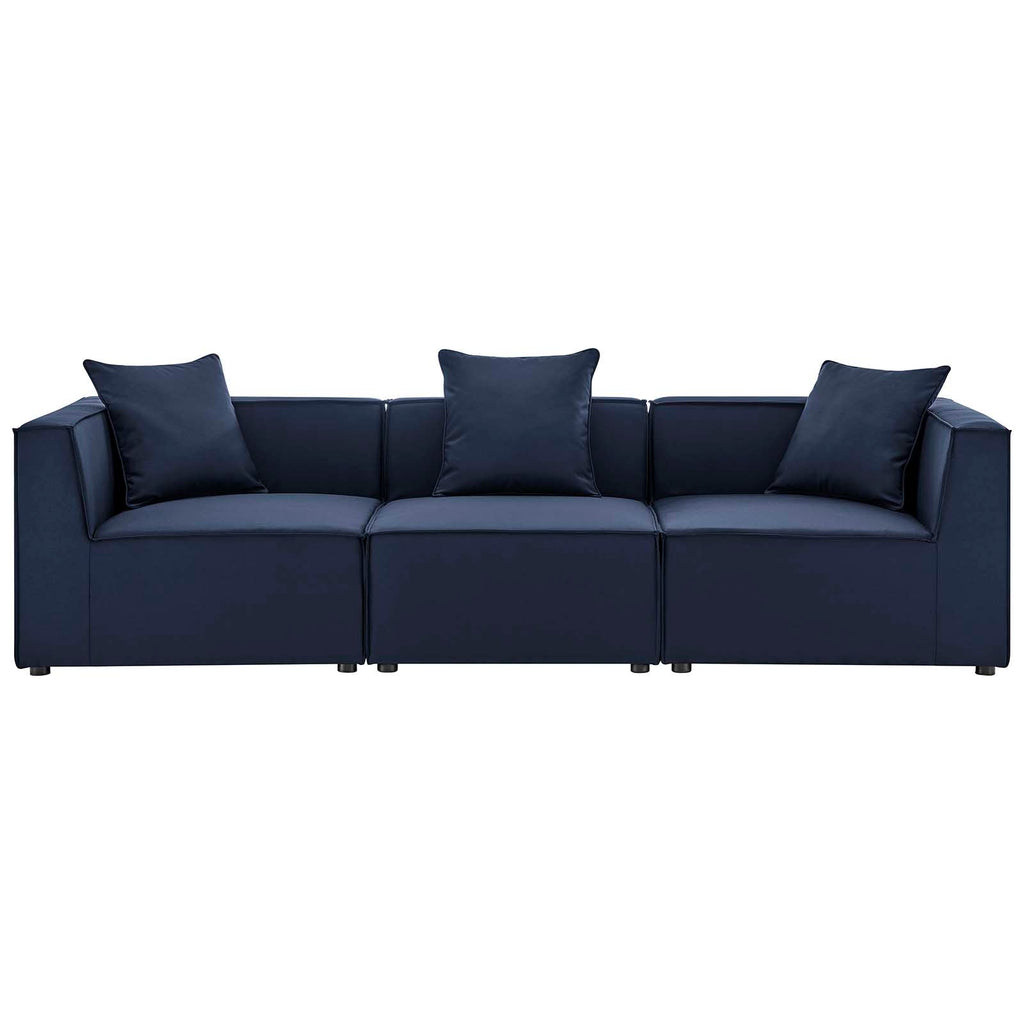 Saybrook 3-Piece Outdoor Patio Upholstered Sectional Sofa by Modway