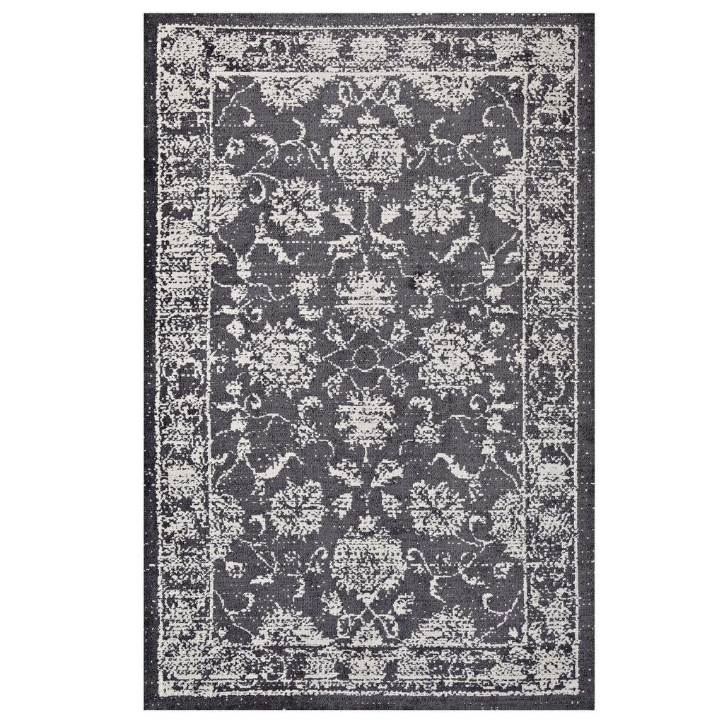 Kazia Distressed Floral Lattice 8x10 Area Rug by Modway