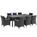 Sojourn 9 Piece Outdoor Patio Sunbrella¨ Dining Set by Modway