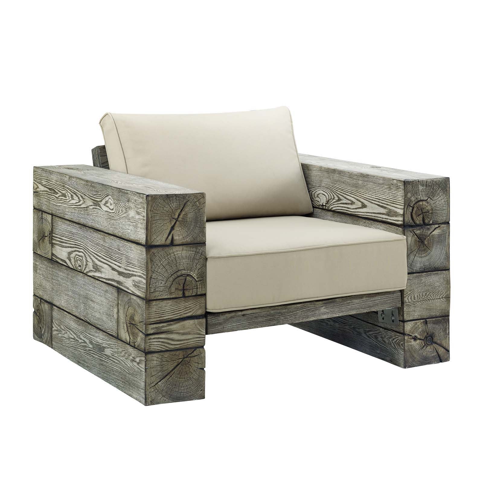 Manteo Rustic Coastal Outdoor Patio Sunbrella¨ 5 Piece Set