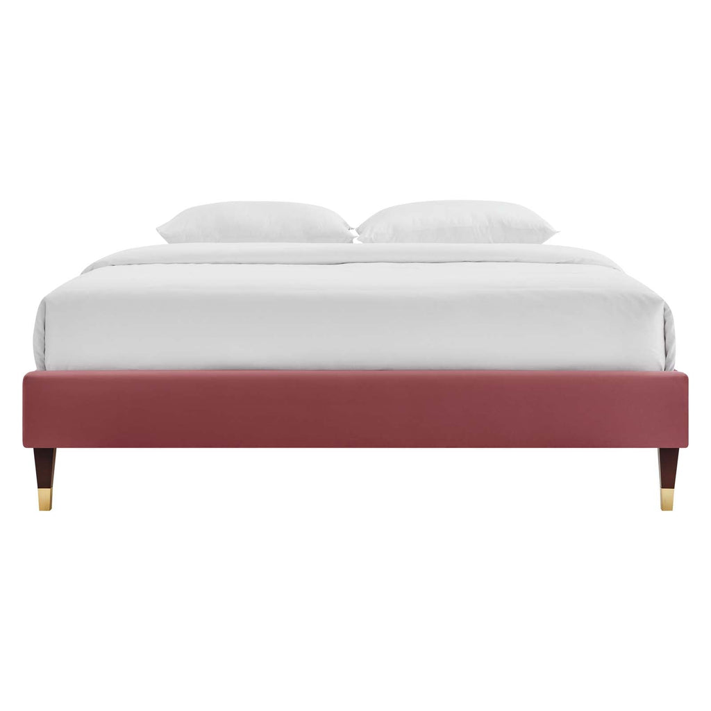 Harlow Performance Velvet Twin Platform Bed Frame by Modway