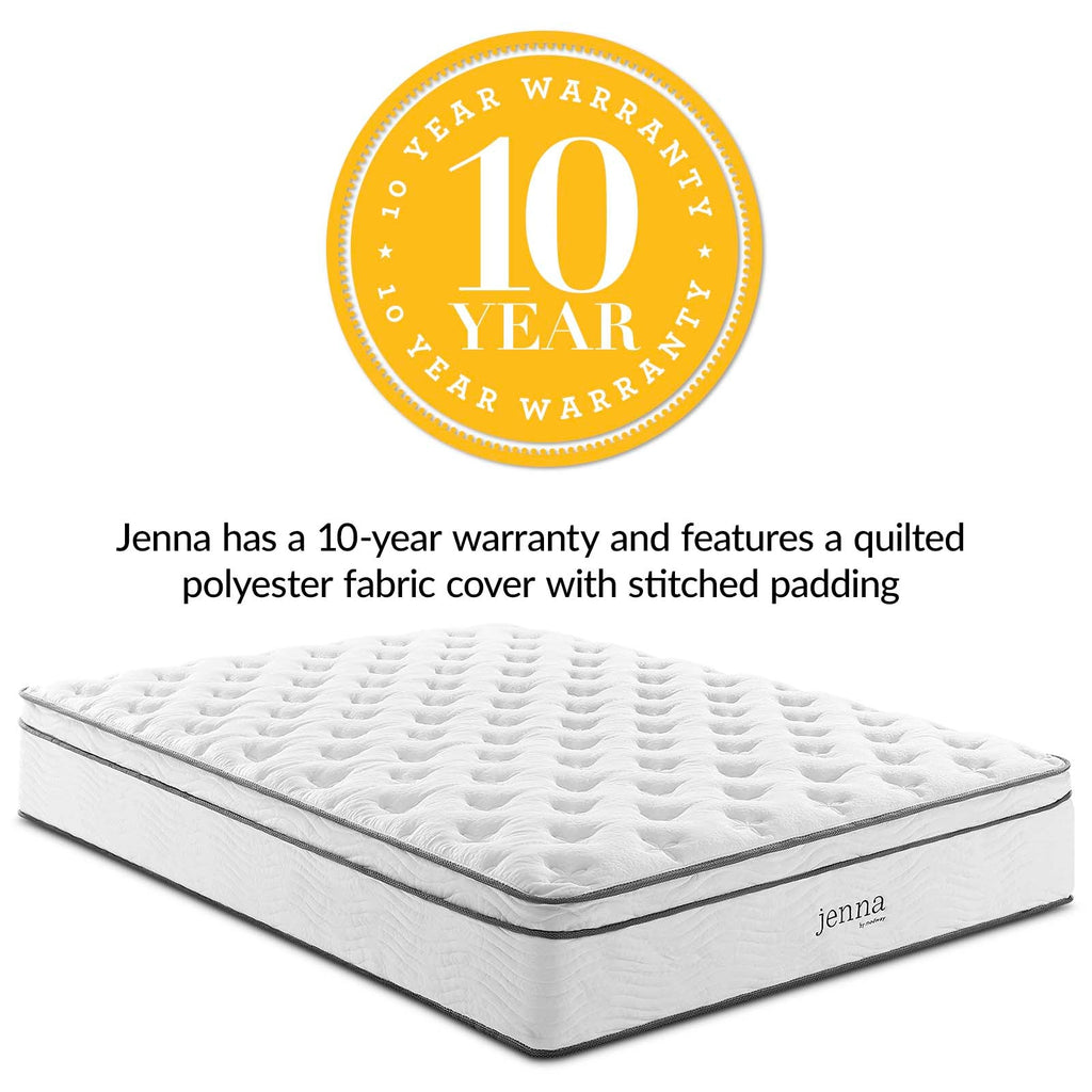 Jenna 14" Innerspring and Foam Queen Mattress by Modway