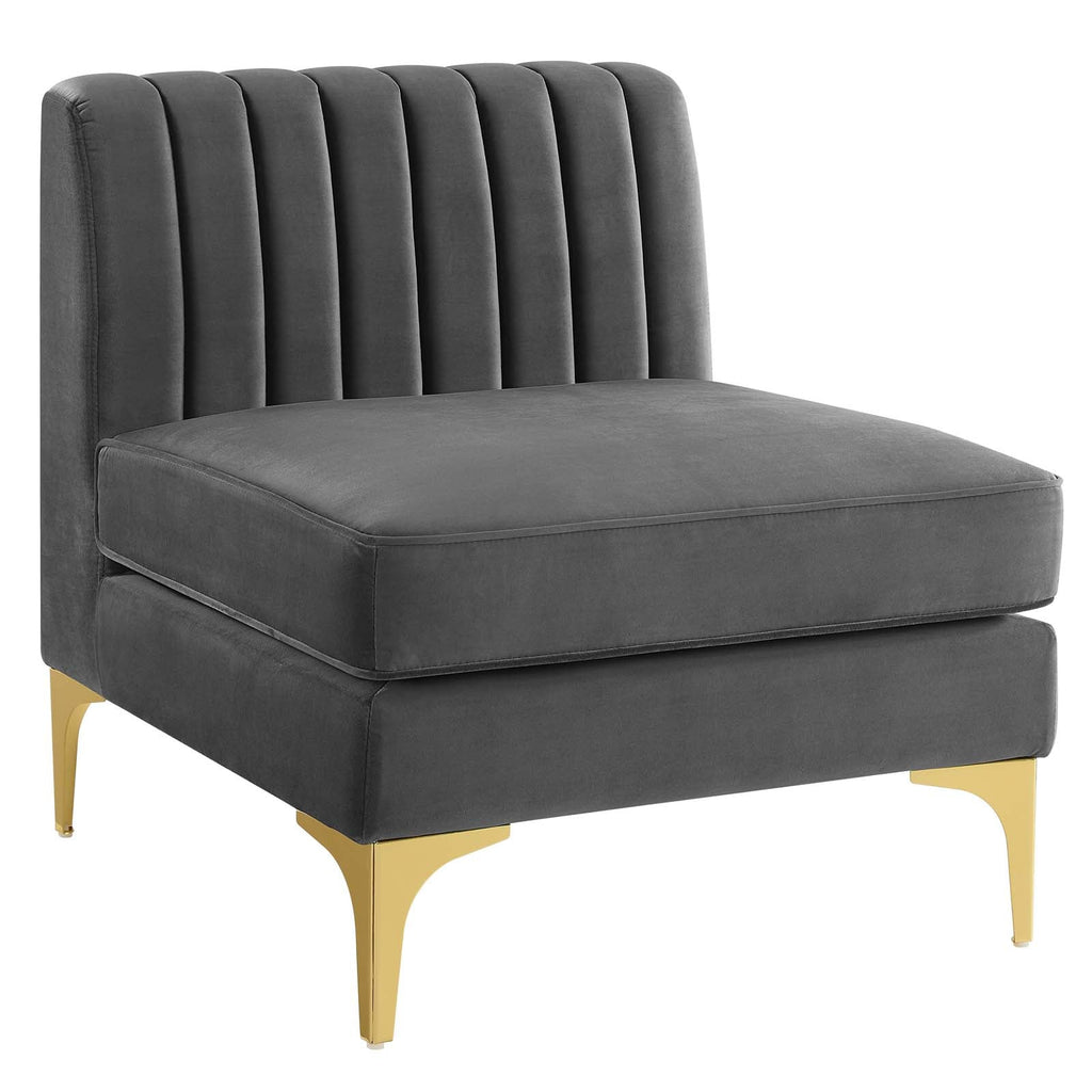 Triumph 6-Piece Channel Tufted Performance Velvet Sectional Sofa by Modway