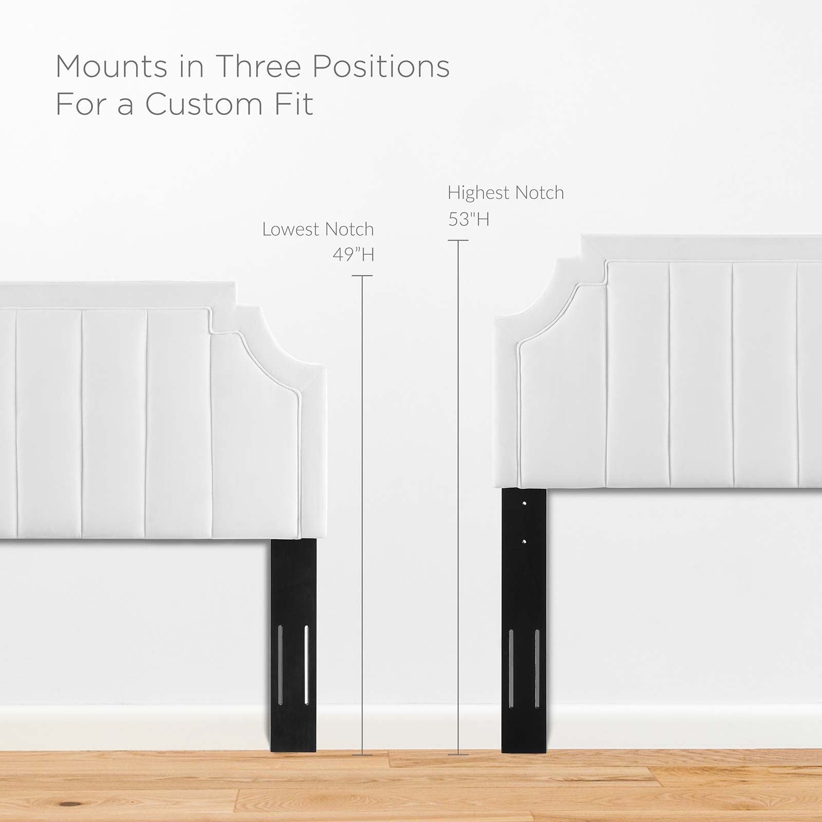 Alyona Channel Tufted Performance Velvet Full/Queen Headboard by Modway