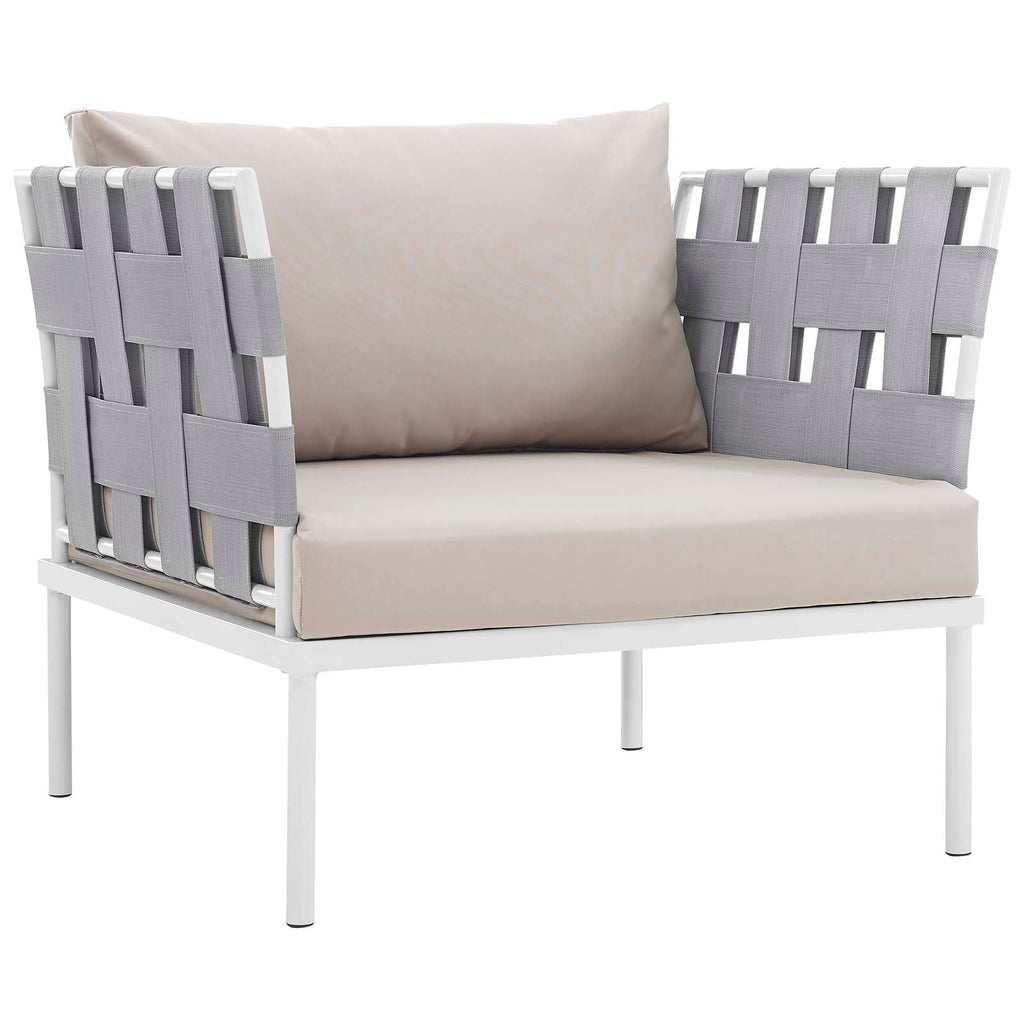 Harmony 3 Piece Outdoor Patio Aluminum Sectional Sofa Set by Modway